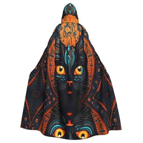 WZYWHJ Cosplay-Poncho mit großem Gesicht und Katzenkopf, bedruckt, für Damen und Herren, Halloween-Party WZYWHJ Cosplay-Poncho mit großem Gesicht und Katzenkopf, bedruckt, für Damen und Herren, Halloween-Party von WZYWHJ