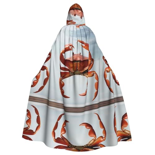 WZYWHJ Cosplay-Poncho mit großem roten Krabbenmuster, Aldult Qualität, für Damen und Herren, Halloween WZYWHJ Cosplay-Poncho mit großem roten Krabbenmuster, Aldult Qualität, für Damen und Herren, Halloween von WZYWHJ