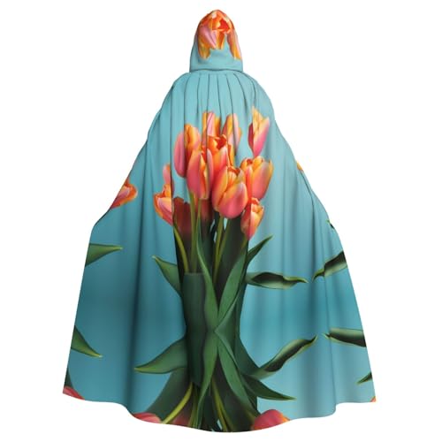 WZYWHJ Cosplay-Poncho mit hellem Tulpenmuster, Aldult Qualität, für Damen und Herren, Halloween WZYWHJ Cosplay-Poncho mit hellem Tulpenmuster, Aldult Qualität, für Damen und Herren, Halloween von WZYWHJ