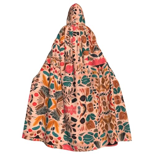 WZYWHJ Cosplay-Poncho mit kleinem Baummuster, mit Kapuze, für Damen und Herren, Halloween von WZYWHJ