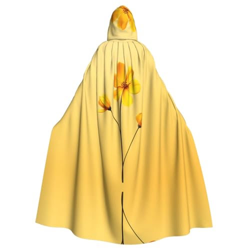 WZYWHJ Cosplay-Poncho mit kleinem gelbem Blumenbild, hochwertig, für Damen und Herren, Halloween WZYWHJ Cosplay-Poncho mit kleinem gelbem Blumenbild, hochwertig, für Damen und Herren, Halloween von WZYWHJ