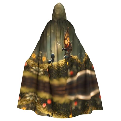 WZYWHJ Cosplay-Poncho mit kleiner Ameise und Schmetterling, bedruckt, für Damen und Herren, Halloween-Party WZYWHJ Cosplay-Poncho mit kleiner Ameise und Schmetterling, bedruckt, für Damen und Herren, Halloween-Party von WZYWHJ