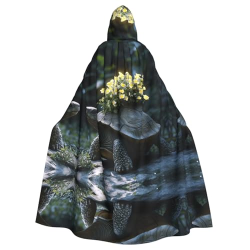 WZYWHJ Cosplay-Poncho mit kleiner Blume, Schildkröte, Umhang mit Kapuze, für Damen und Herren, Halloween-Party WZYWHJ Cosplay-Poncho mit kleiner Blume, Schildkröte, Umhang mit Kapuze, für Damen und Herren, Halloween-Party von WZYWHJ