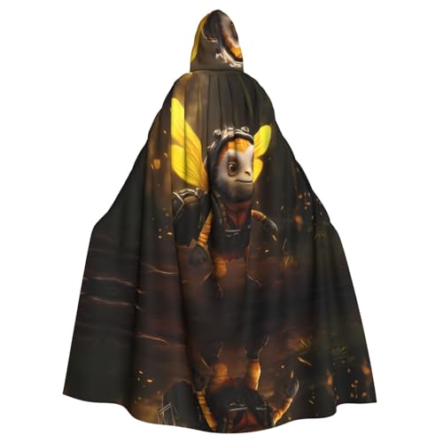 WZYWHJ Cosplay-Poncho mit niedlichem Bienen-Motiv, Umhang mit Kapuze, für Damen und Herren, Halloween-Party von WZYWHJ