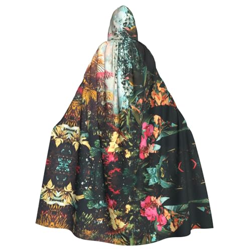 WZYWHJ Cosplay-Poncho mit tiefem Waldpflanzenmuster, für Damen und Herren, Halloween-Party WZYWHJ Cosplay-Poncho mit tiefem Waldpflanzenmuster, für Damen und Herren, Halloween-Party von WZYWHJ