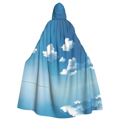 WZYWHJ Cosplay-Poncho mit weißen Wolken, hochwertig, für Damen und Herren, Halloween WZYWHJ Cosplay-Poncho mit weißen Wolken, hochwertig, für Damen und Herren, Halloween von WZYWHJ