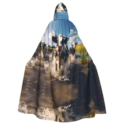 WZYWHJ Cows in water Printing Aldult Cosplay Poncho Hooded Cloak for men and women Halloween Party WZYWHJ Cows in water Printing Aldult Cosplay Poncho Hooded Cloak for men and women Halloween Party von WZYWHJ
