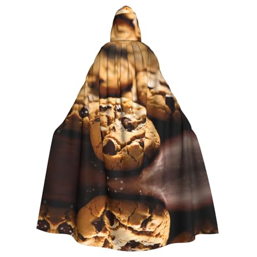 WZYWHJ Crispy Cookie Picture Aldult Cosplay Poncho Kapuzenumhang für Damen und Herren Halloween Party von WZYWHJ