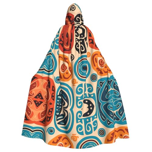 WZYWHJ Cultural Symbol Picture aldult Cosplay Poncho Hooded Cloak for men and women Halloween Party von WZYWHJ
