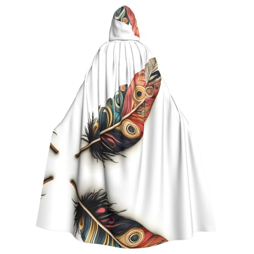 WZYWHJ Einzigartiger Cosplay-Poncho mit Federn, für Damen und Herren, Halloween WZYWHJ Einzigartiger Cosplay-Poncho mit Federn, für Damen und Herren, Halloween von WZYWHJ