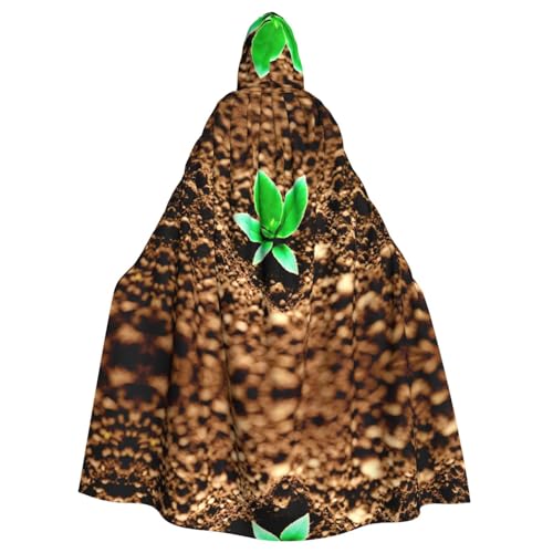 WZYWHJ Erdpflanzen wachsen Bild aldult Cosplay Poncho Kapuzenumhang für Damen und Herren Halloween Party von WZYWHJ