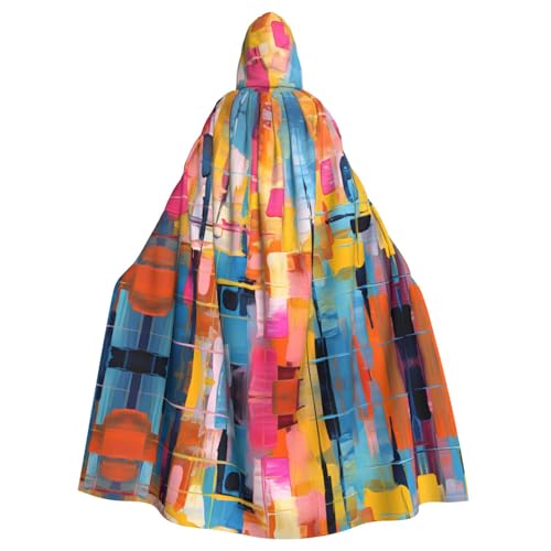WZYWHJ Farbenfroher Aldult Cosplay-Poncho mit Kapuze für Damen und Herren, Halloween-Party WZYWHJ Farbenfroher Aldult Cosplay-Poncho mit Kapuze für Damen und Herren, Halloween-Party von WZYWHJ
