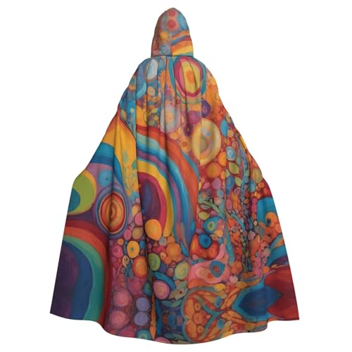 WZYWHJ Farbenfroher Cosplay-Poncho mit Kapuze, für Damen und Herren, Halloween-Party WZYWHJ Farbenfroher Cosplay-Poncho mit Kapuze, für Damen und Herren, Halloween-Party von WZYWHJ