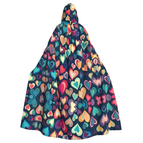 WZYWHJ Farbenfrohes Liebesbild, Aldult Qualität, Cosplay-Poncho mit Kapuze, Umhang für Damen und Herren, Halloween WZYWHJ Farbenfrohes Liebesbild, Aldult Qualität, Cosplay-Poncho mit Kapuze, Umhang für Damen und Herren, Halloween von WZYWHJ