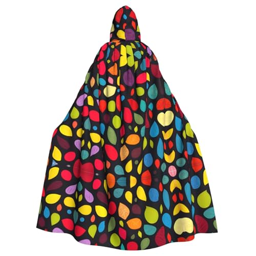 WZYWHJ Farbenfrohes Muster, Aldult Qualität, Cosplay-Poncho mit Kapuze, Umhang für Damen und Herren, Halloween WZYWHJ Farbenfrohes Muster, Aldult Qualität, Cosplay-Poncho mit Kapuze, Umhang für Damen und Herren, Halloween von WZYWHJ