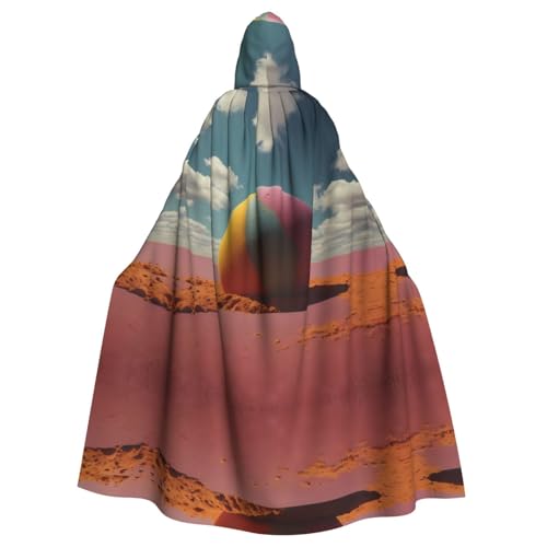 WZYWHJ Farbiger Cosplay-Poncho mit Kapuze, für Damen und Herren, Halloween-Party von WZYWHJ