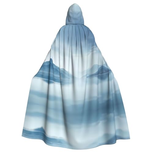 WZYWHJ Giebelmuster Aldult Cosplay Poncho Kapuzenumhang für Damen und Herren Halloween Party von WZYWHJ
