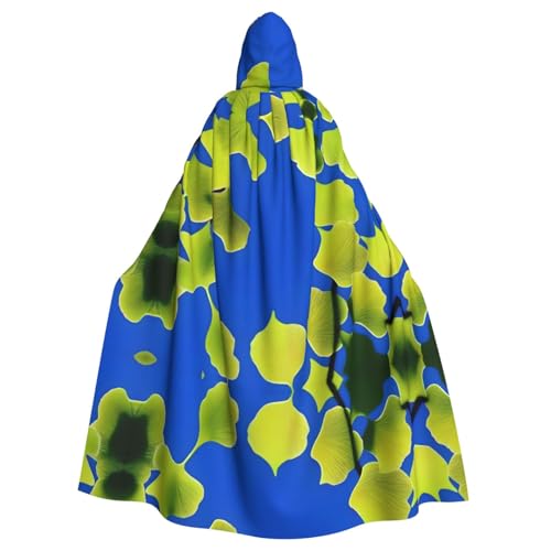 WZYWHJ Ginkgo Biloba Picture Aldult Cosplay Poncho Hooded Cloak for men and women Halloween Party von WZYWHJ
