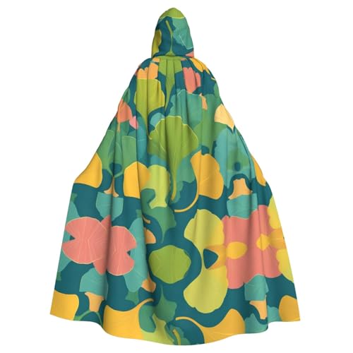 WZYWHJ Ginkgo-Poncho mit Blattadern, Aldult Qualität, Cosplay-Poncho mit Kapuze, Umhang für Damen und Herren, Halloween WZYWHJ Ginkgo-Poncho mit Blattadern, Aldult Qualität, Cosplay-Poncho mit Kapuze, Umhang für Damen und Herren, Halloween von WZYWHJ