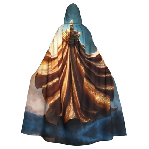 WZYWHJ Glänzender Umhang, bedruckter Aldult-Cosplay-Poncho mit Kapuze, Umhang für Damen und Herren, Halloween-Party WZYWHJ Glänzender Umhang, bedruckter Aldult-Cosplay-Poncho mit Kapuze, Umhang für Damen und Herren, Halloween-Party von WZYWHJ