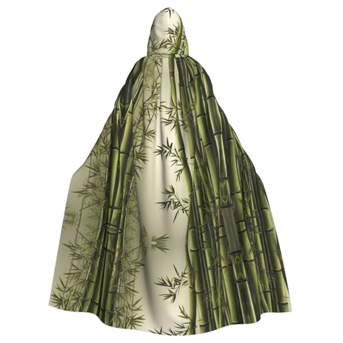 WZYWHJ Grüner Bambus-Poncho mit Kapuze für Damen und Herren, Halloween-Party von WZYWHJ