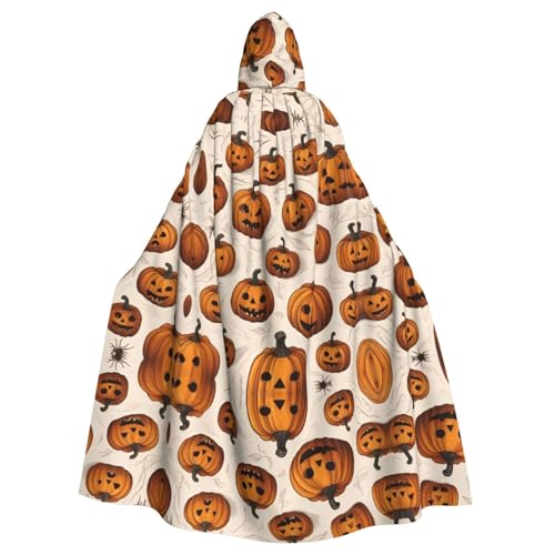 WZYWHJ Halloween Kürbis Bild Aldult Cosplay Poncho Kapuzenumhang für Damen und Herren Halloween Party WZYWHJ Halloween Kürbis Bild Aldult Cosplay Poncho Kapuzenumhang für Damen und Herren Halloween Party von WZYWHJ