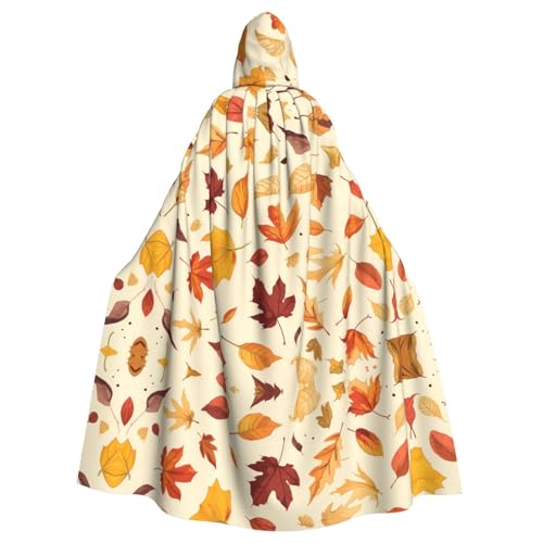 WZYWHJ Herbst-Wind und fallende Blätter, bedruckt, Cosplay-Poncho mit Kapuze, Umhang für Damen und Herren, Halloween-Party WZYWHJ Herbst-Wind und fallende Blätter, bedruckt, Cosplay-Poncho mit Kapuze, Umhang für Damen und Herren, Halloween-Party von WZYWHJ