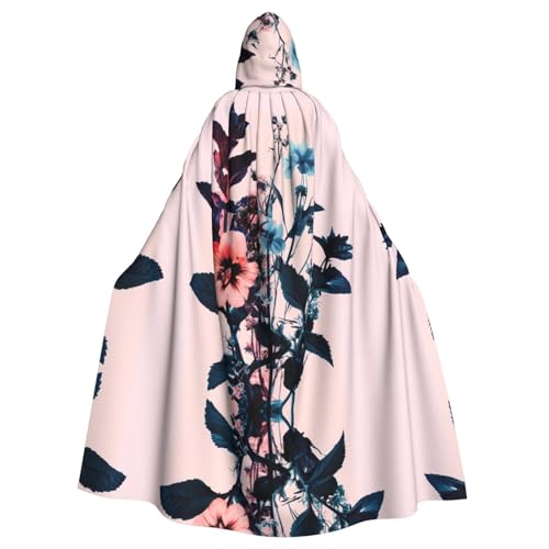 WZYWHJ Hipster-Poncho mit Pflanzenaufdruck, Aldult-Qualität, Cosplay-Poncho mit Kapuze, Umhang für Damen und Herren, Halloween WZYWHJ Hipster-Poncho mit Pflanzenaufdruck, Aldult-Qualität, Cosplay-Poncho mit Kapuze, Umhang für Damen und Herren, Halloween von WZYWHJ