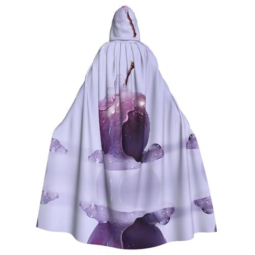 WZYWHJ Iced Bayberry Printing Aldult Cosplay Poncho Hooded Cloak for men and women Halloween Party von WZYWHJ