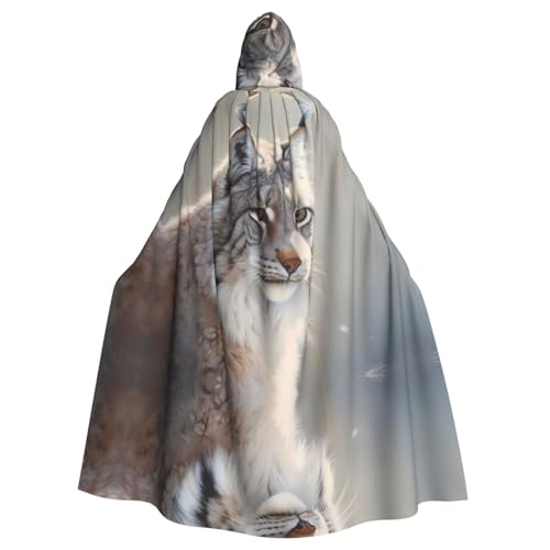 WZYWHJ Kanada Luchsmuster Aldult Cosplay Poncho Kapuzenumhang für Damen und Herren Halloween Party WZYWHJ Kanada Luchsmuster Aldult Cosplay Poncho Kapuzenumhang für Damen und Herren Halloween Party von WZYWHJ