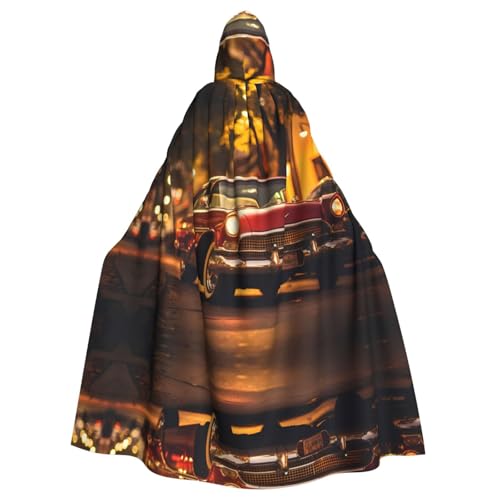 WZYWHJ Klassischer Vintage-Poncho mit Kapuze für Damen und Herren, Halloween-Party von WZYWHJ