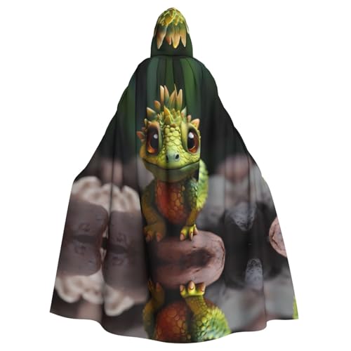 WZYWHJ Kleiner Dinosaurier-Poncho mit Kapuze, Aldult Qualität, für Damen und Herren, Halloween von WZYWHJ