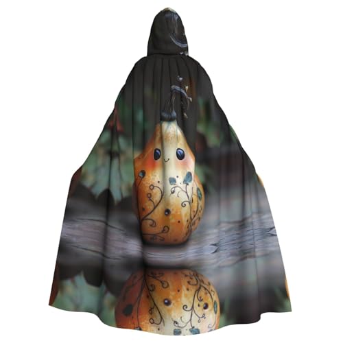 WZYWHJ Kleiner Kürbis-Poncho mit Kapuze, Aldult Qualität, für Damen und Herren, Halloween von WZYWHJ