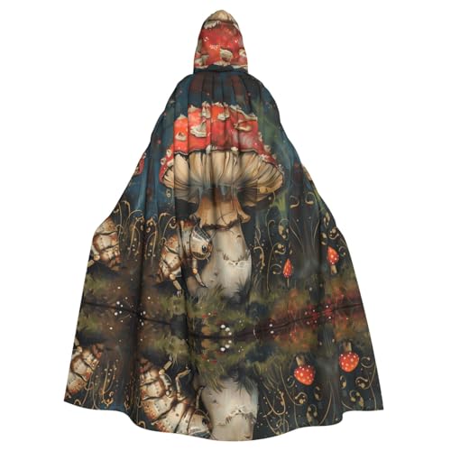 WZYWHJ Kleiner Marienkäfer unter Pilzdruck, Aldult Cosplay-Poncho mit Kapuze, Umhang für Damen und Herren, Halloween-Party WZYWHJ Kleiner Marienkäfer unter Pilzdruck, Aldult Cosplay-Poncho mit Kapuze, Umhang für Damen und Herren, Halloween-Party von WZYWHJ