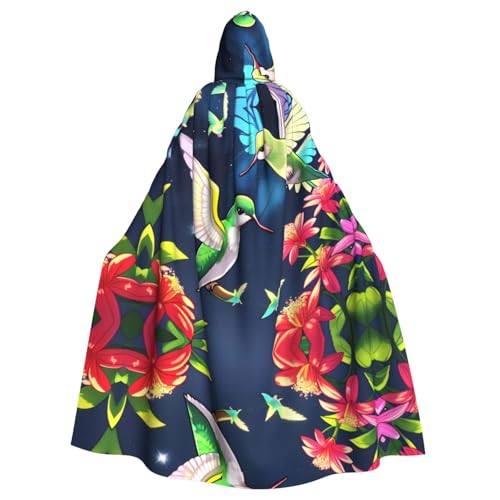 WZYWHJ Kolibri-Nacht, Cosplay-Poncho mit Kapuze, Umhang für Damen und Herren, Halloween-Party von WZYWHJ