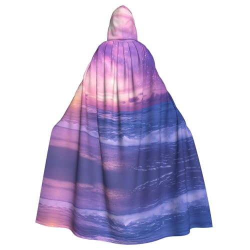 WZYWHJ Lila Strandbild aldult Qualität Cosplay Poncho Kapuzenumhang für Damen und Herren Halloween WZYWHJ Lila Strandbild aldult Qualität Cosplay Poncho Kapuzenumhang für Damen und Herren Halloween von WZYWHJ