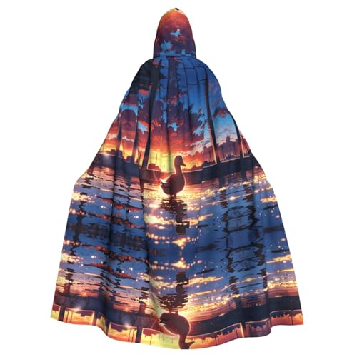WZYWHJ Lucky Duck Picture Aldult Qualität Cosplay Poncho Kapuzenumhang für Damen und Herren Halloween WZYWHJ Lucky Duck Picture Aldult Qualität Cosplay Poncho Kapuzenumhang für Damen und Herren Halloween von WZYWHJ