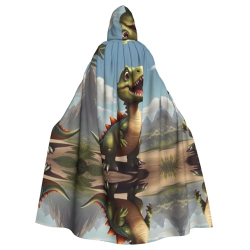WZYWHJ Lustiges kleines Dinosaurier-Muster, Aldult Qualität, Cosplay-Poncho mit Kapuze, Umhang für Damen und Herren WZYWHJ Lustiges kleines Dinosaurier-Muster, Aldult Qualität, Cosplay-Poncho mit Kapuze, Umhang für Damen und Herren von WZYWHJ