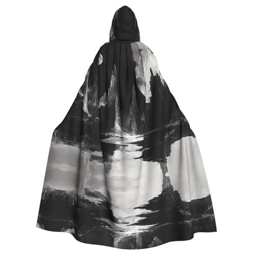 WZYWHJ Monochromes Phantombild aldult Qualität Cosplay Poncho Kapuzenumhang für Damen und Herren Halloween WZYWHJ Monochromes Phantombild aldult Qualität Cosplay Poncho Kapuzenumhang für Damen und Herren Halloween von WZYWHJ
