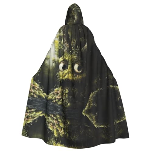 WZYWHJ Moss Picture Aldult Hochwertiger Cosplay-Poncho mit Kapuze für Damen und Herren Halloween von WZYWHJ