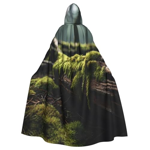 WZYWHJ Moss on Dead Wood Printed Aldult Cosplay Poncho Hooded Cloak for men and women Halloween Party von WZYWHJ