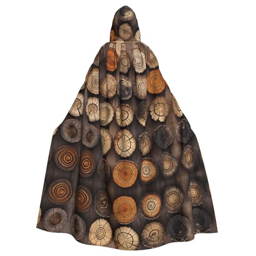 WZYWHJ Muster auf Baumstumpf, bedruckter Aldult-Cosplay-Poncho mit Kapuze, Umhang für Damen und Herren, Halloween-Party WZYWHJ Muster auf Baumstumpf, bedruckter Aldult-Cosplay-Poncho mit Kapuze, Umhang für Damen und Herren, Halloween-Party von WZYWHJ