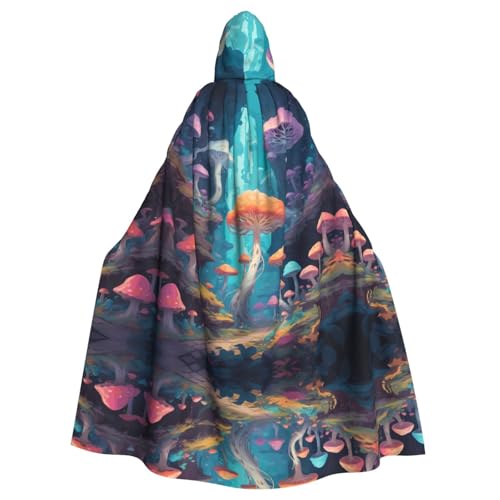 WZYWHJ Myzelial Network Prints Aldult Cosplay-Poncho mit Kapuze, Umhang für Damen und Herren, Halloween-Party von WZYWHJ