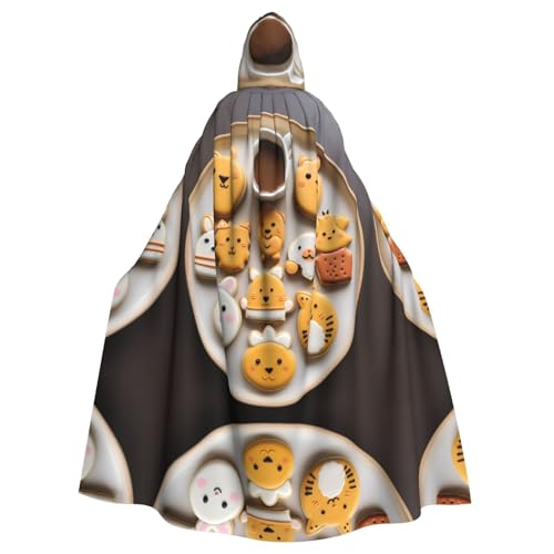 WZYWHJ Niedlicher Cosplay-Poncho mit Kapuze, für Damen und Herren, Halloween-Party von WZYWHJ