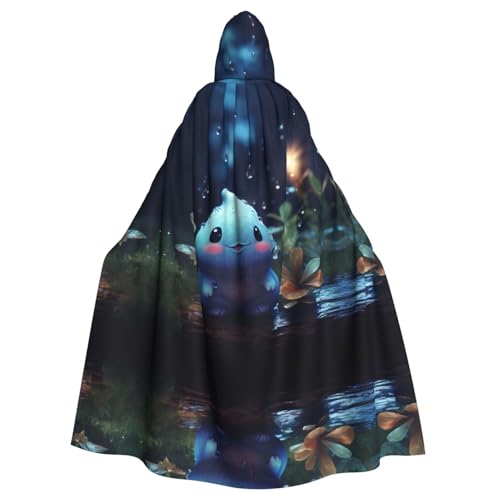 WZYWHJ Niedlicher kleiner Regentropfen-Druck, Aldult Cosplay-Poncho mit Kapuze, Umhang für Damen und Herren, Halloween-Party WZYWHJ Niedlicher kleiner Regentropfen-Druck, Aldult Cosplay-Poncho mit Kapuze, Umhang für Damen und Herren, Halloween-Party von WZYWHJ