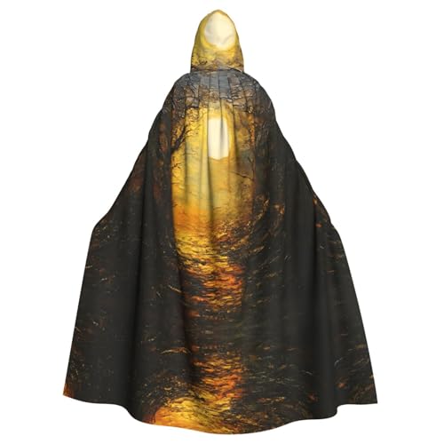 WZYWHJ Ölgemälde, Landschaftsbild, Aldult Qualität, Cosplay-Poncho mit Kapuze, Umhang für Damen und Herren, Halloween von WZYWHJ