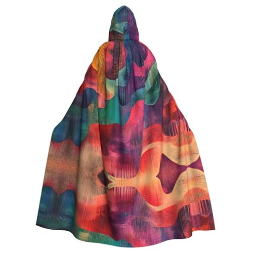 WZYWHJ Op Art Cosplay Poncho mit Kapuze, Umhang für Damen und Herren, Halloween-Party WZYWHJ Op Art Cosplay Poncho mit Kapuze, Umhang für Damen und Herren, Halloween-Party von WZYWHJ