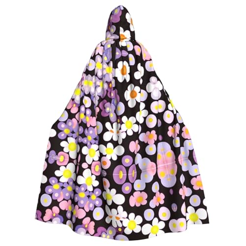 WZYWHJ Poncho mit kleinem Blumenmuster, Cosplay-Poncho mit Kapuze, Umhang für Damen und Herren, Halloween-Party WZYWHJ Poncho mit kleinem Blumenmuster, Cosplay-Poncho mit Kapuze, Umhang für Damen und Herren, Halloween-Party von WZYWHJ