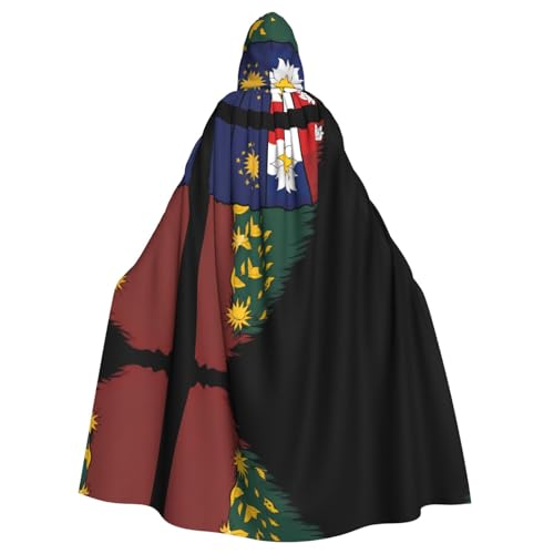 WZYWHJ Poncho mit patriotischem Muster, für Cosplay und Cosplay, Umhang mit Kapuze, für Damen und Herren, Halloween-Party von WZYWHJ