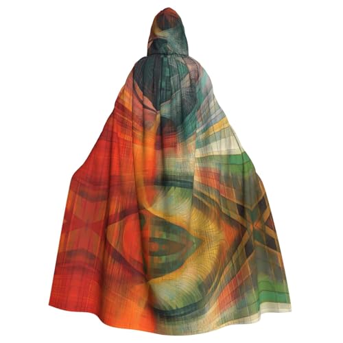 WZYWHJ Raster-Tunnelbild, hochwertiger Cosplay-Poncho mit Kapuze, Umhang für Damen und Herren, Halloween WZYWHJ Raster-Tunnelbild, hochwertiger Cosplay-Poncho mit Kapuze, Umhang für Damen und Herren, Halloween von WZYWHJ